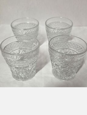 MOSSER GLASS Cambridge Spirits Single Old Fashioned Glasses Set (4), Clear, NWT
